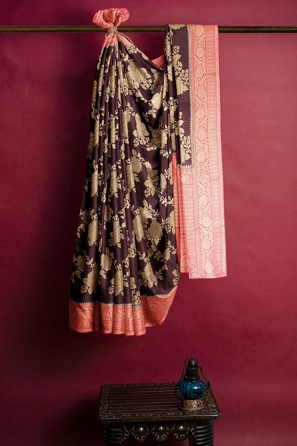 Wine Colour Soft Silk Sarees