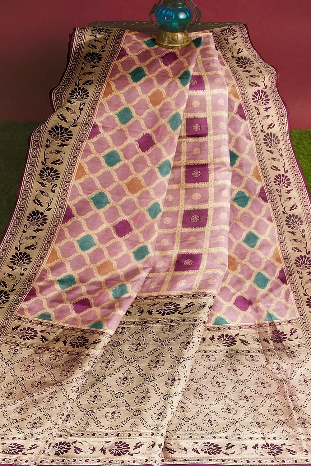 Onion Colour Silk Saree