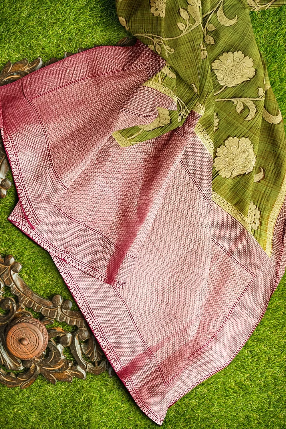 Mehandi Green soft Silk Sarees