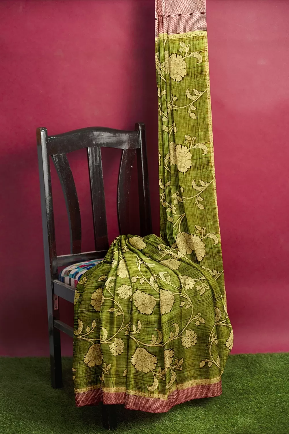 Mehandi Green soft Silk Sarees