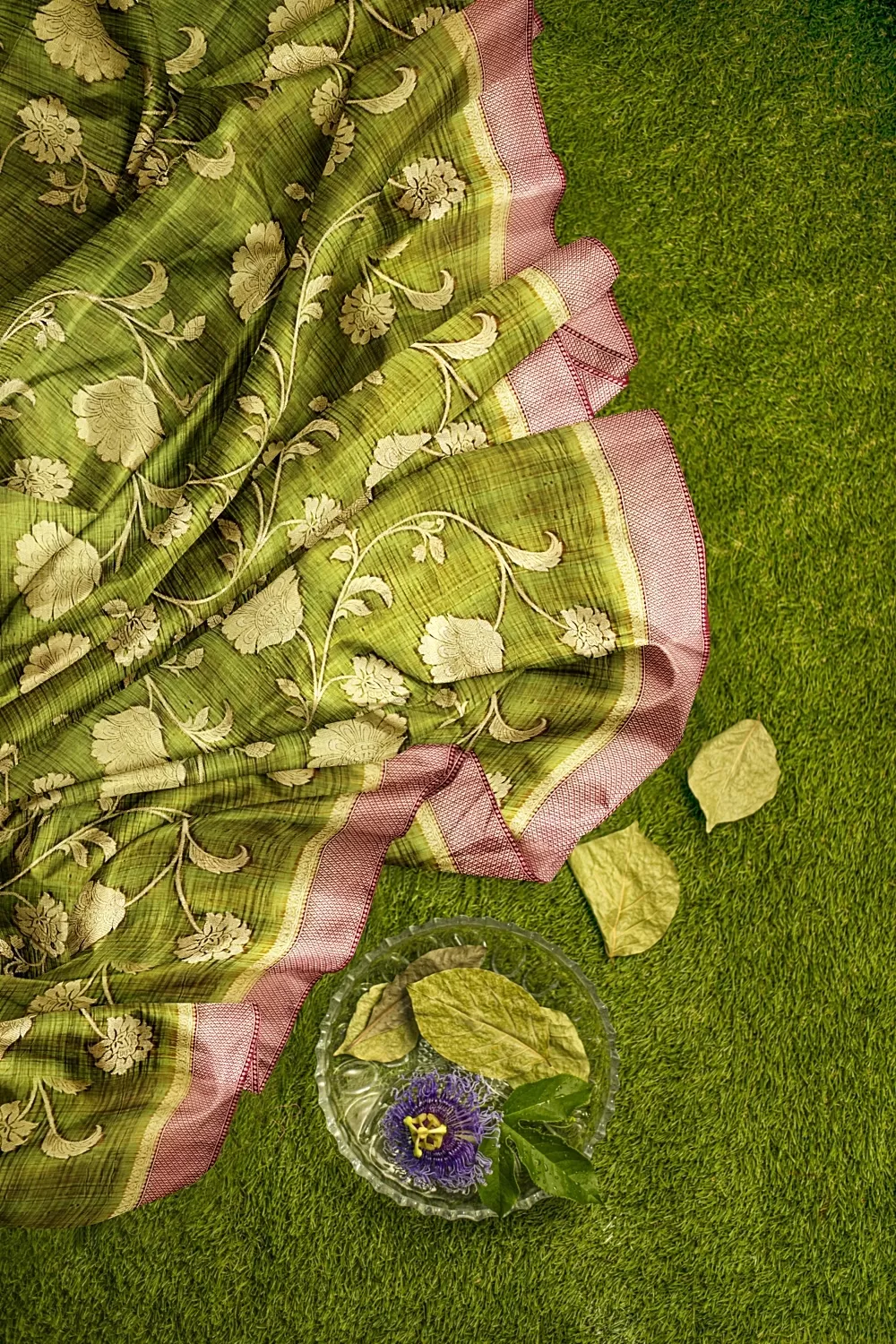 Mehandi Green soft Silk Sarees