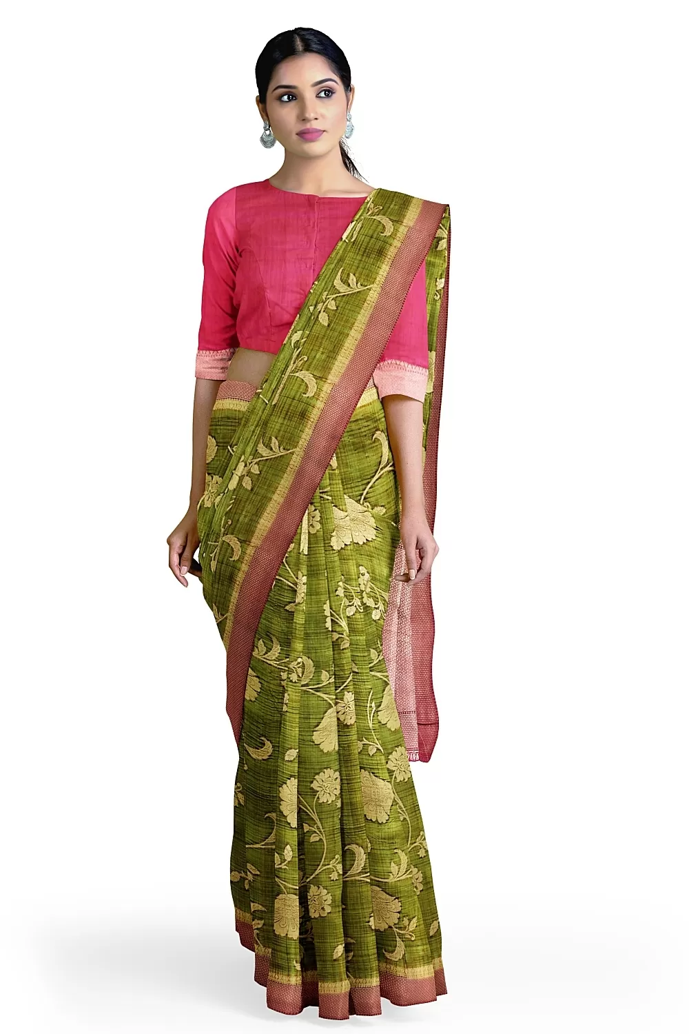 Mehandi Green soft Silk Sarees