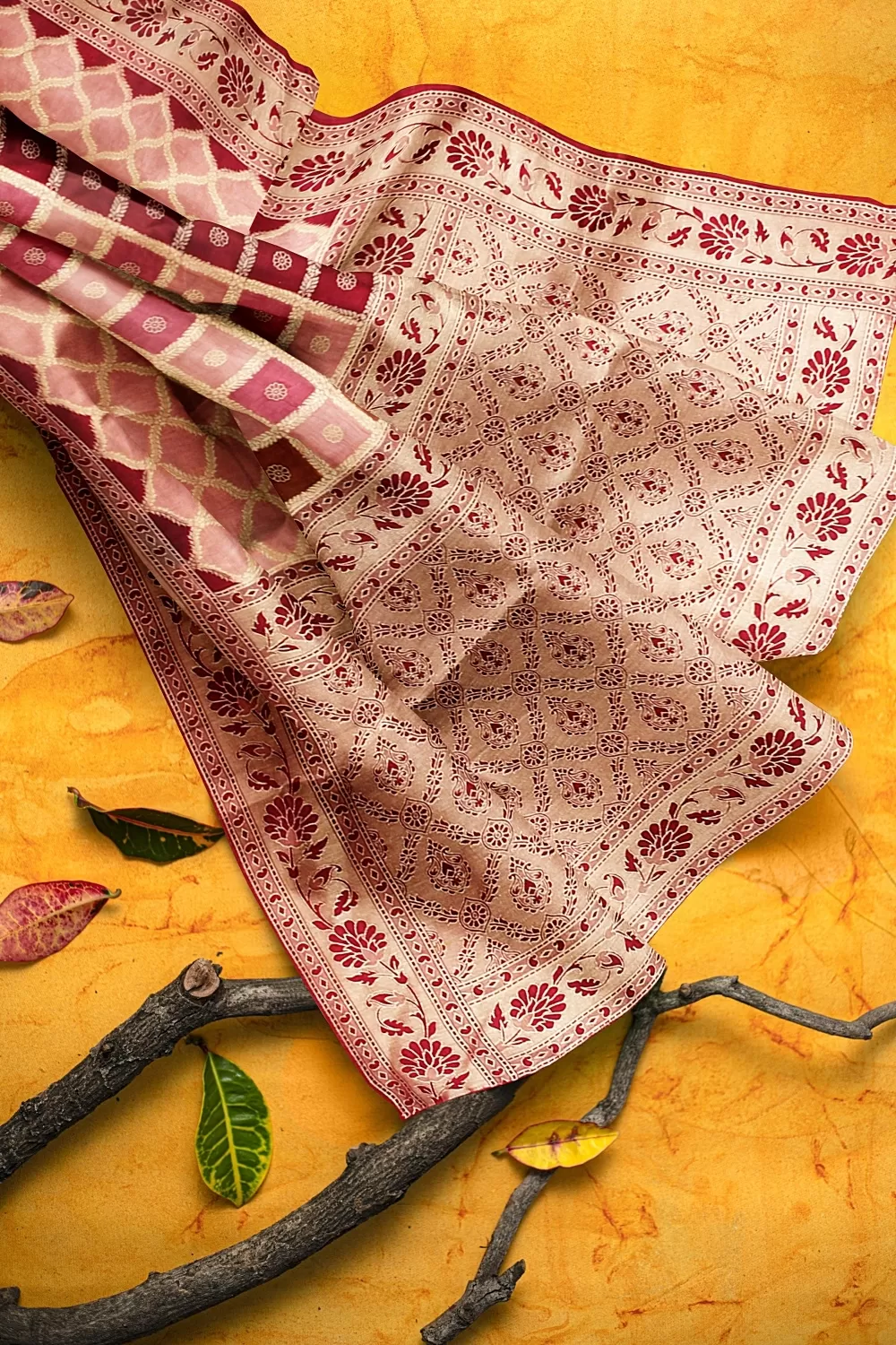 Peach Colour Soft Silk Sarees