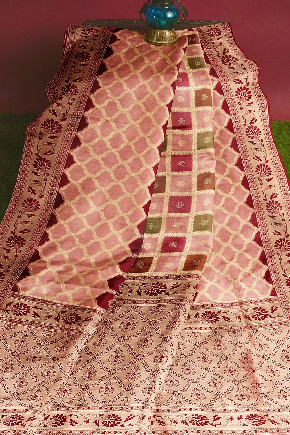 Peach Colour Soft Silk Sarees