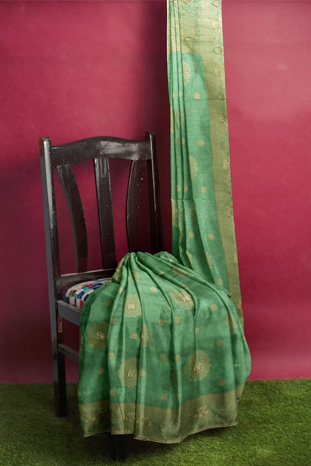 Pista Green Silk Saree