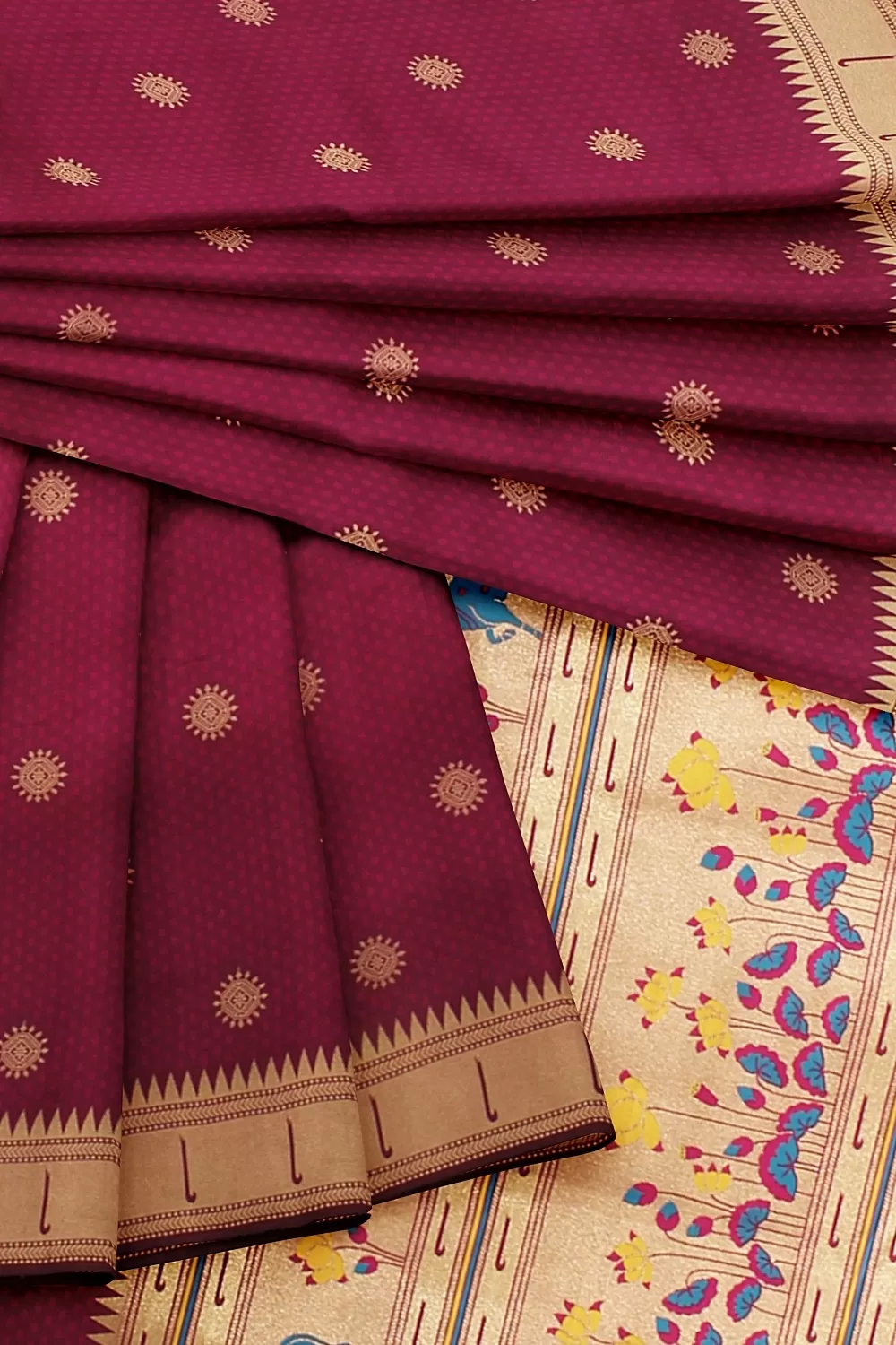 Wine Colour Soft Silk Sarees