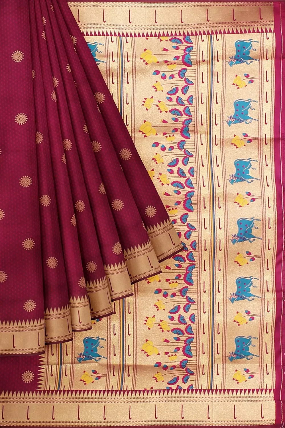 Wine Colour Soft Silk Sarees