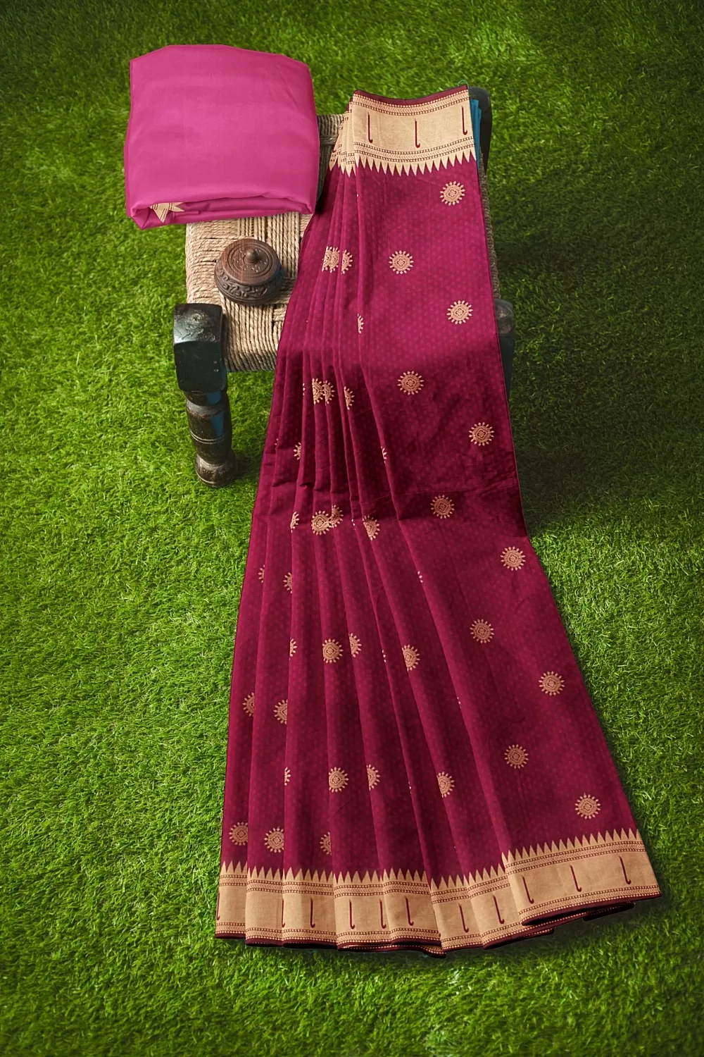 Wine Colour Soft Silk Sarees