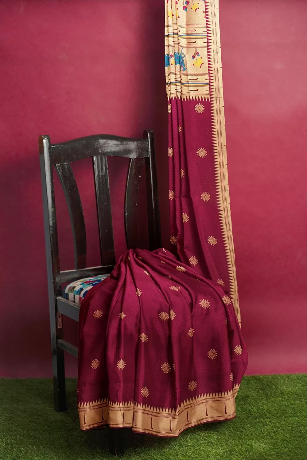 Wine Colour Soft Silk Sarees