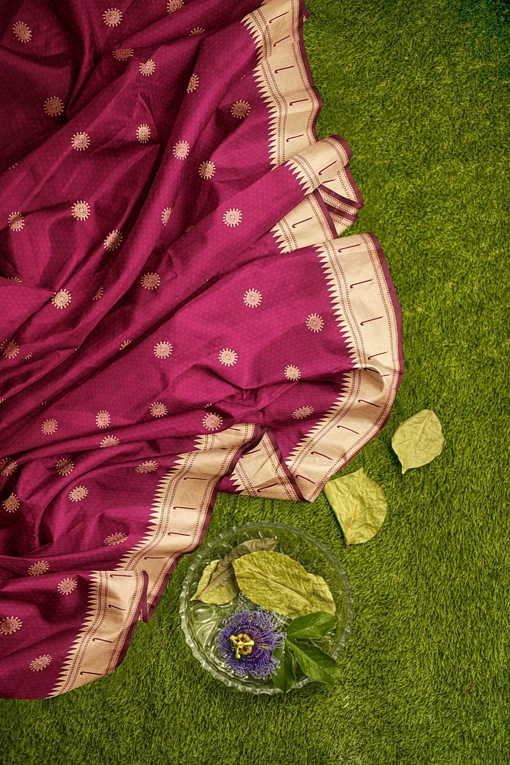 Wine Colour Soft Silk Sarees