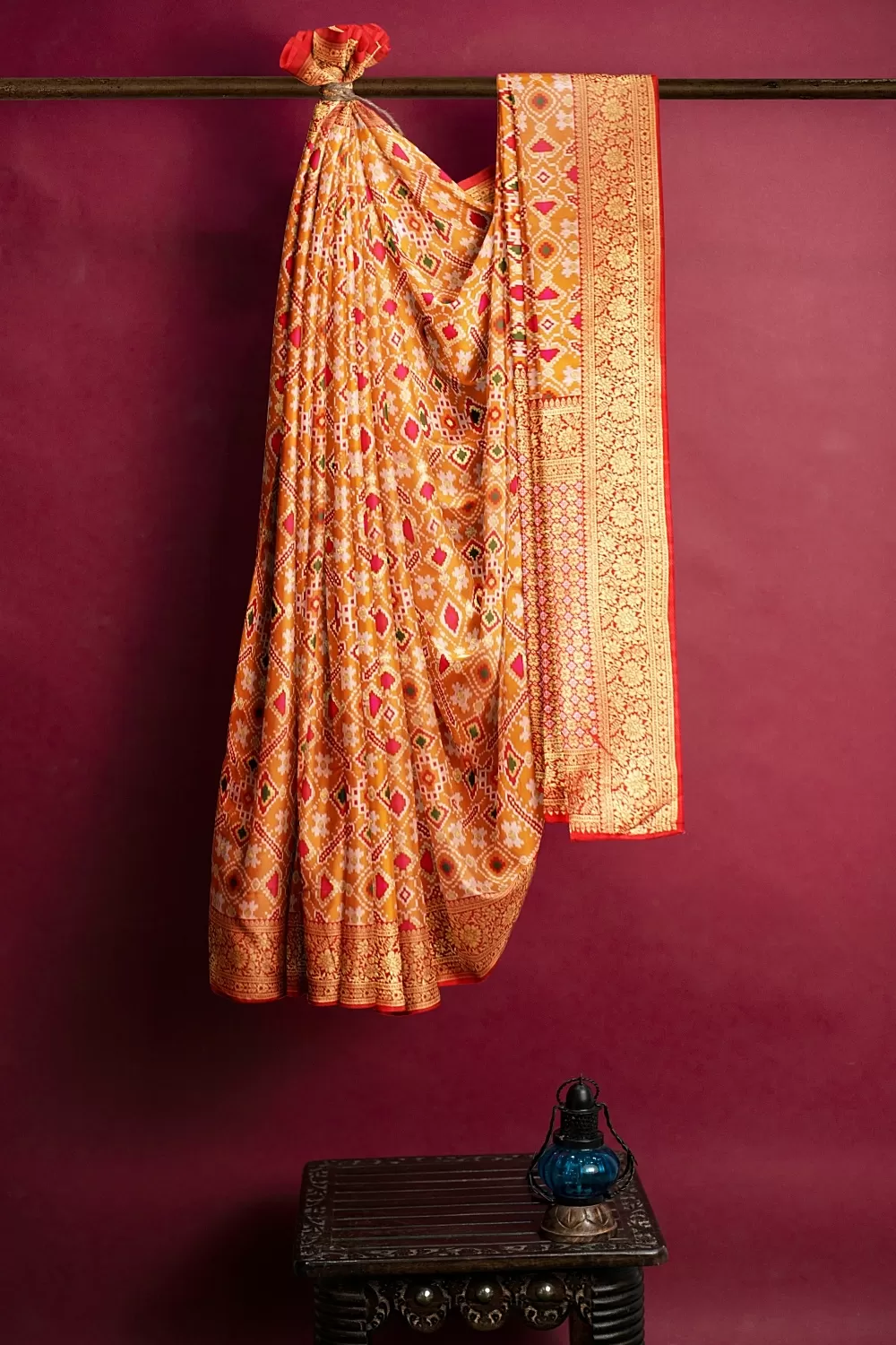 Carrot Colour Silk Saree