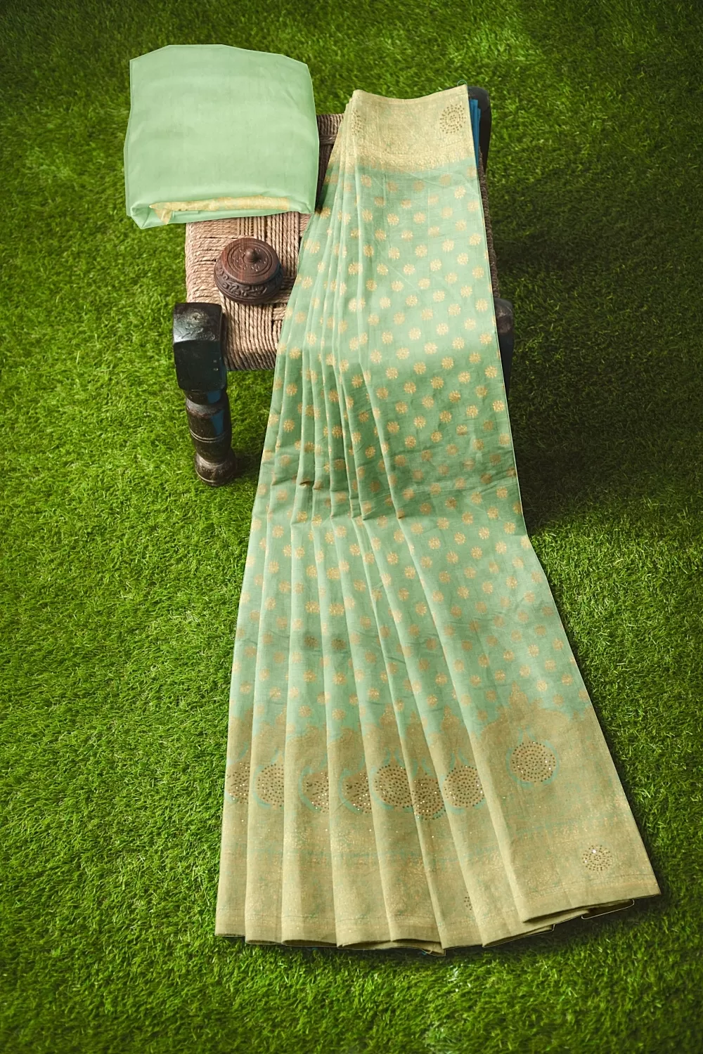 Parrot  Green Colour Silk Sarees