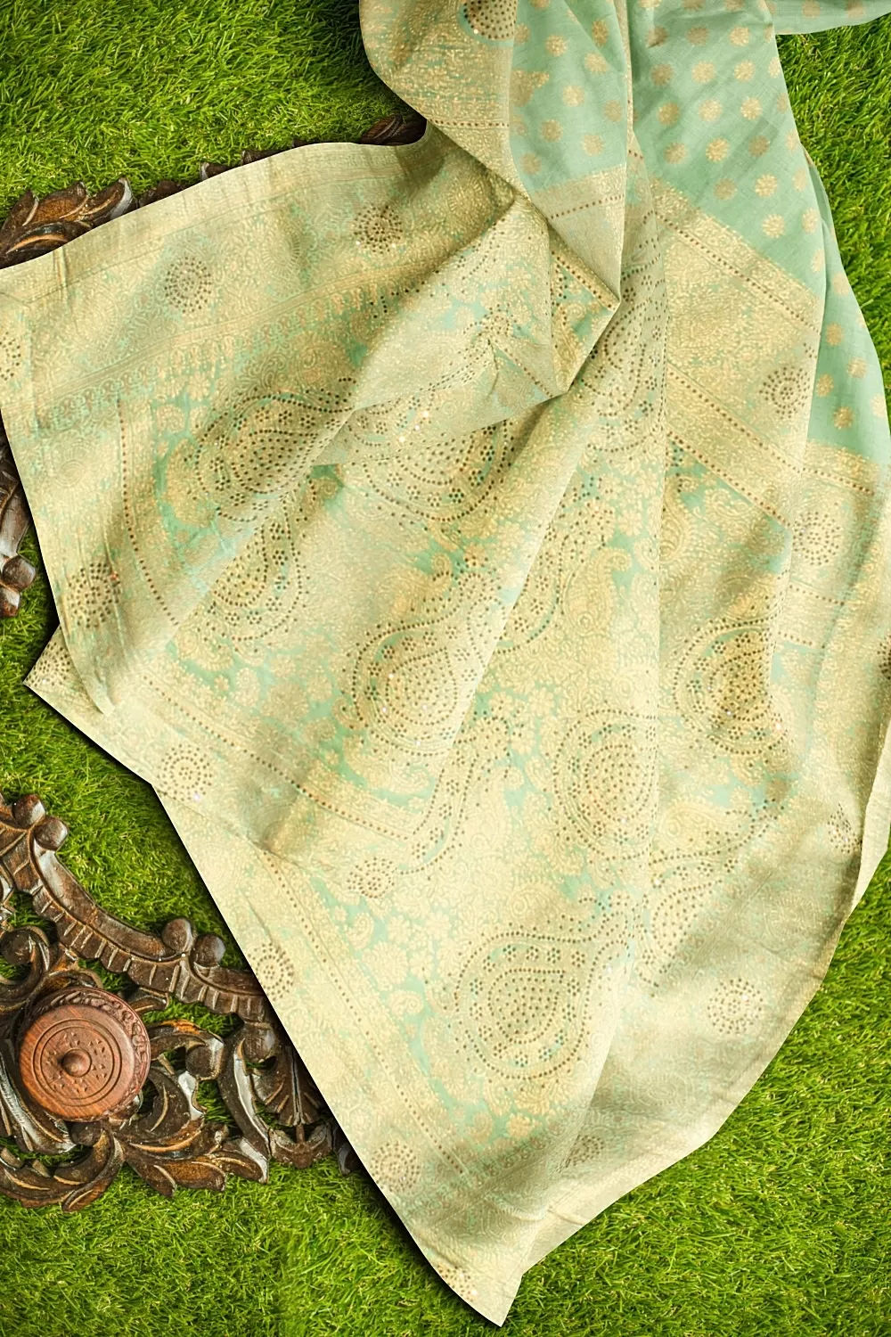 Parrot  Green Colour Silk Sarees