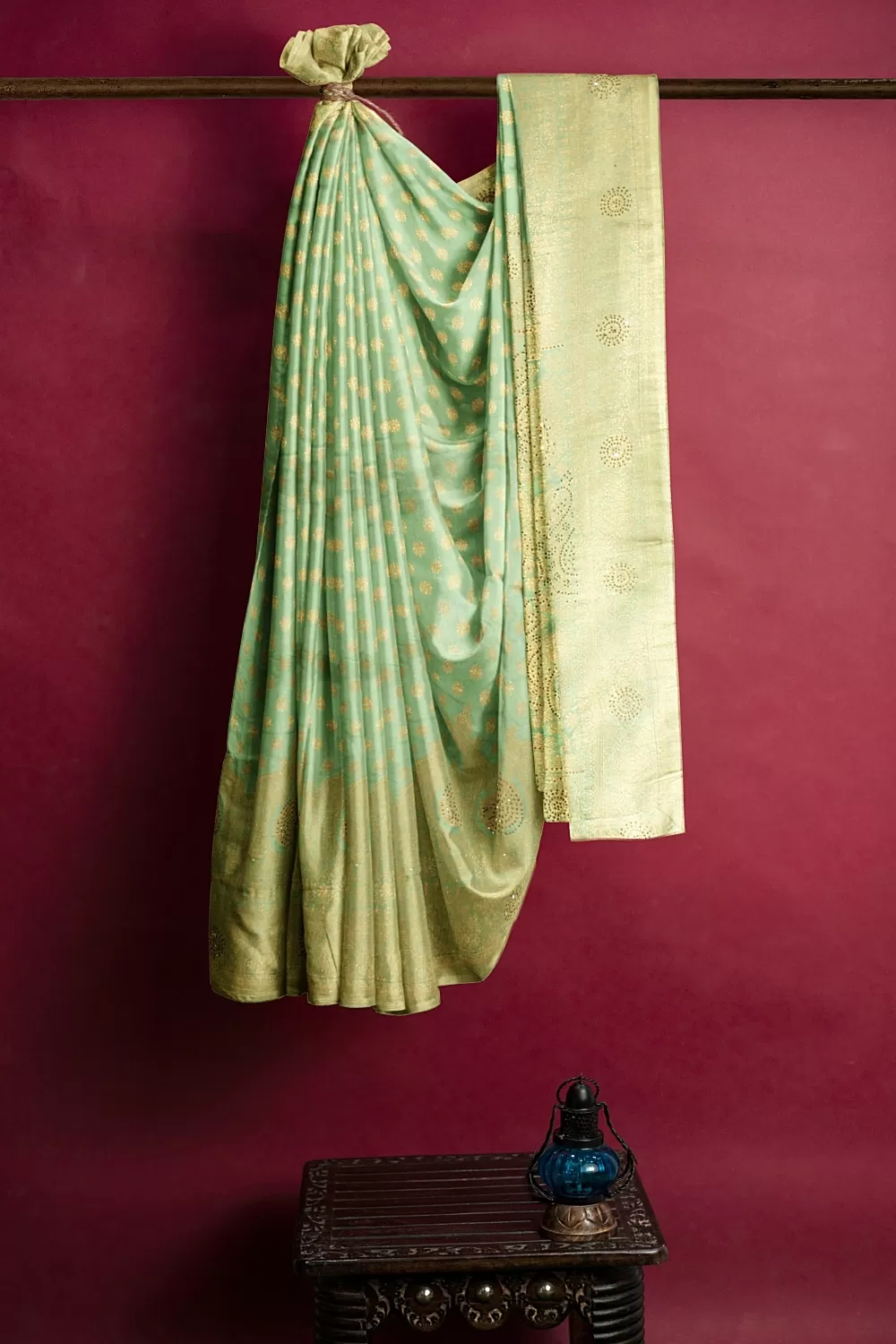 Parrot  Green Colour Silk Sarees