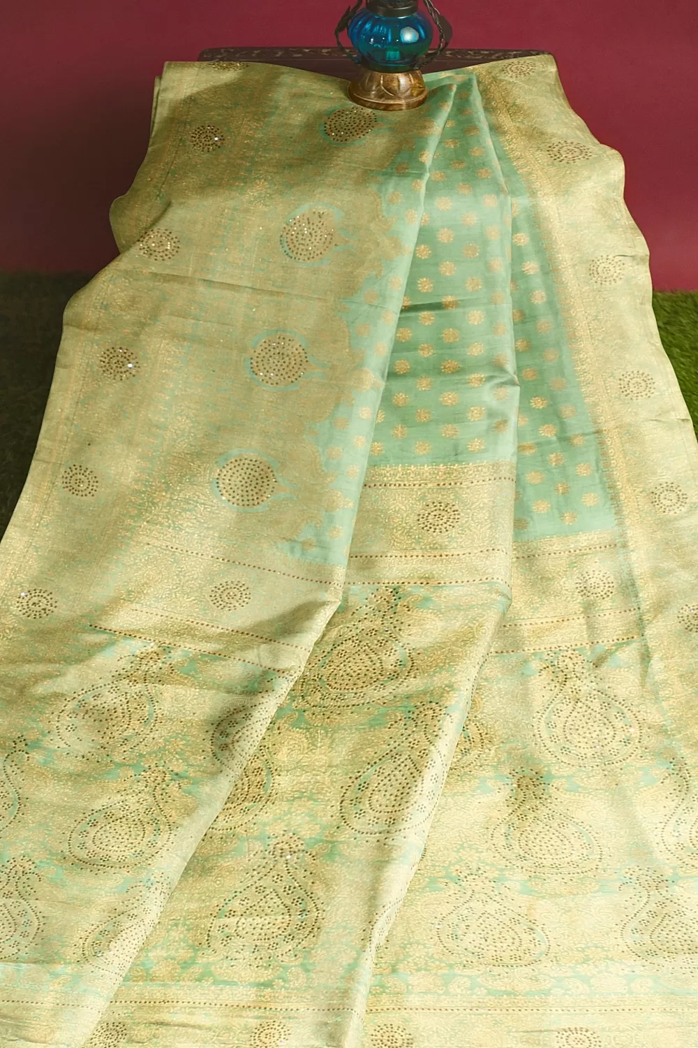 Parrot  Green Colour Silk Sarees