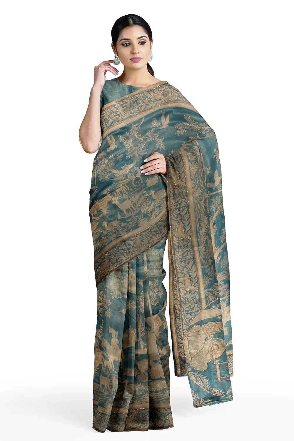 Green Colour Silk Saree