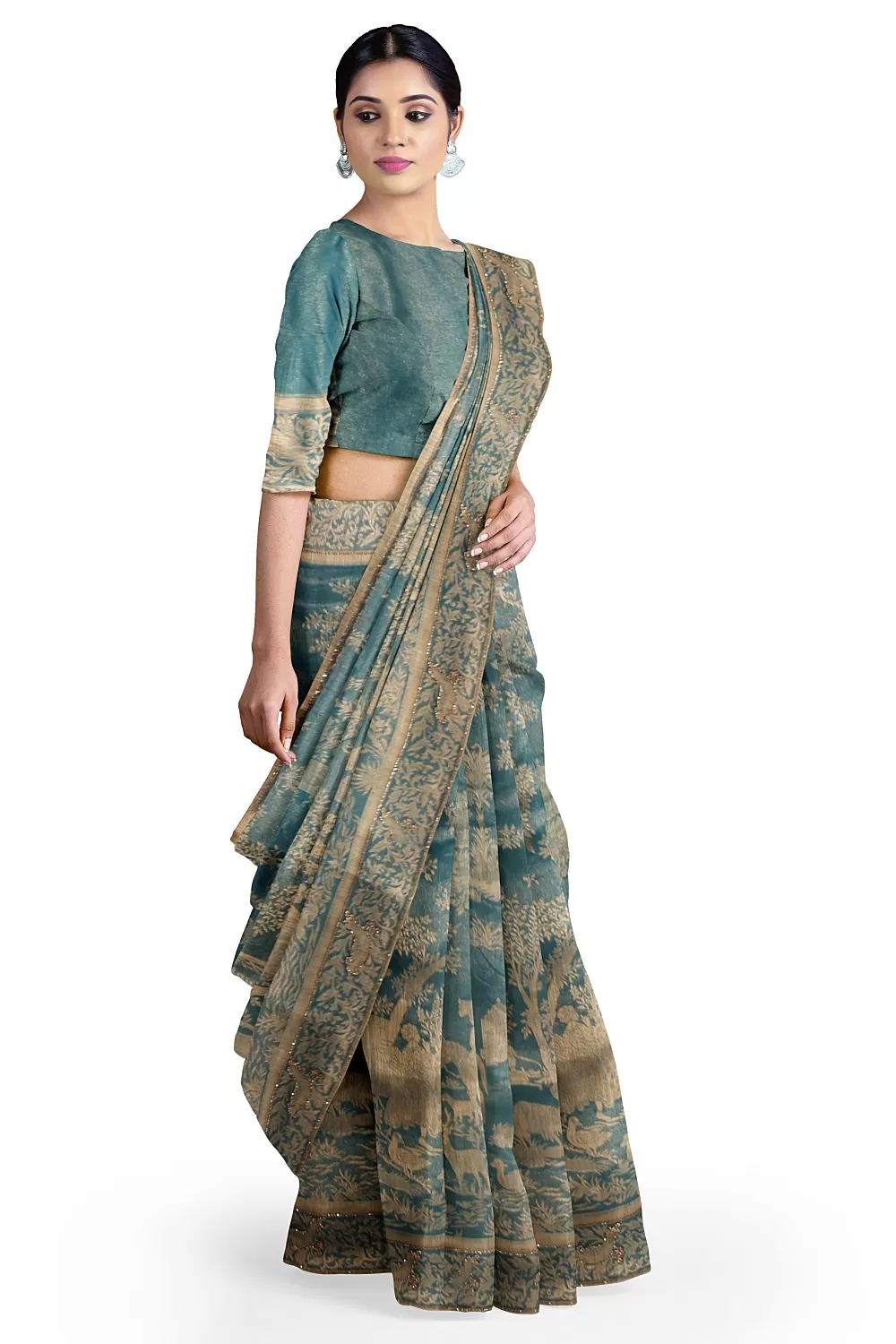 Green Colour Silk Saree