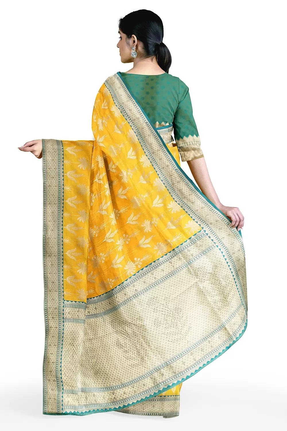 Yellow Colour Soft Silk Saree