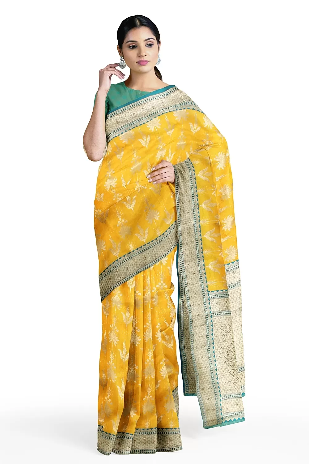 Yellow Colour Soft Silk Saree