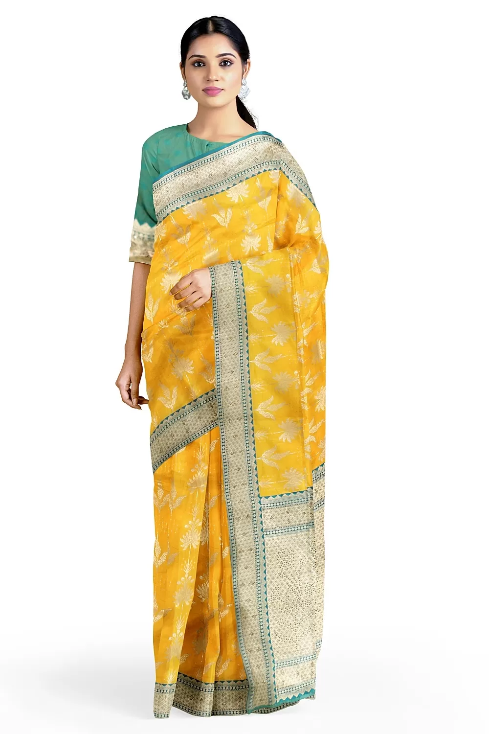 Yellow Colour Soft Silk Saree