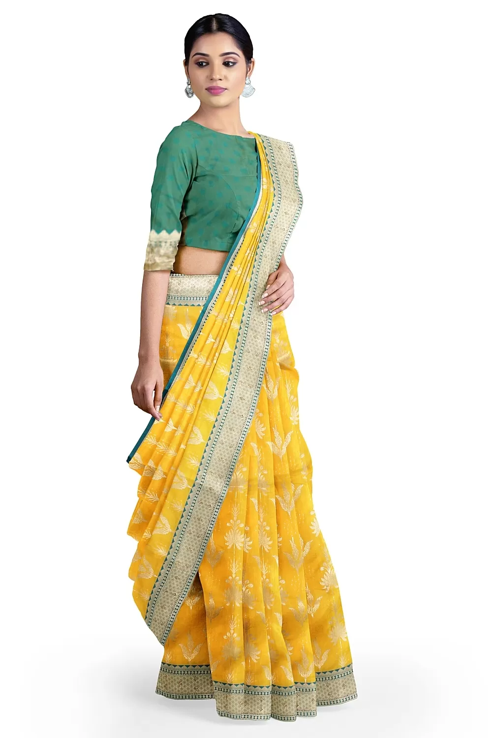 Yellow Colour Soft Silk Saree