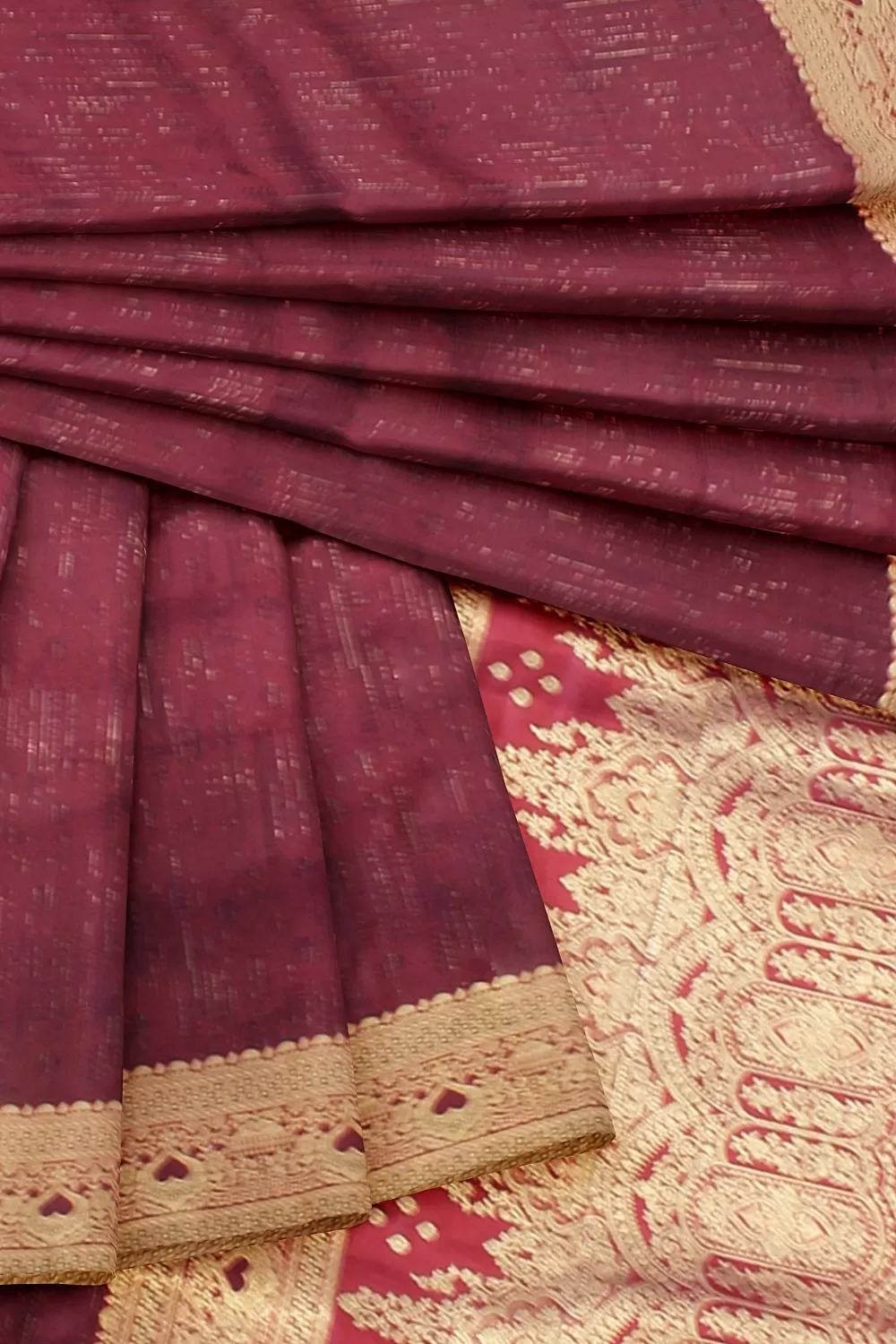 Maroon Colour Soft Silk Saree