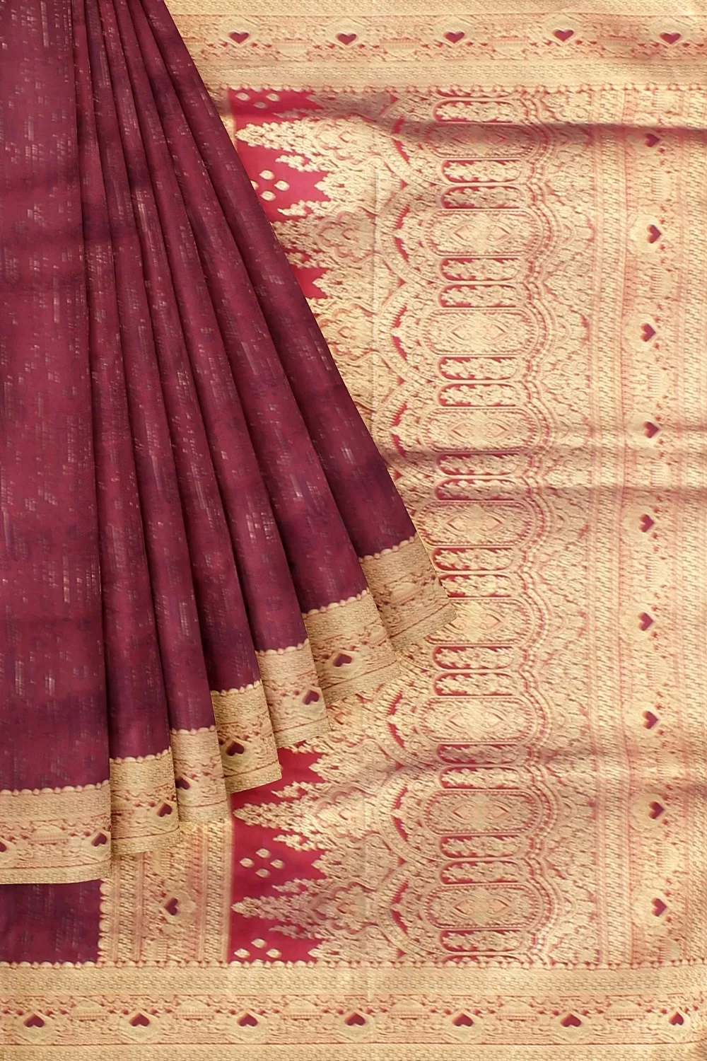 Maroon Colour Soft Silk Saree