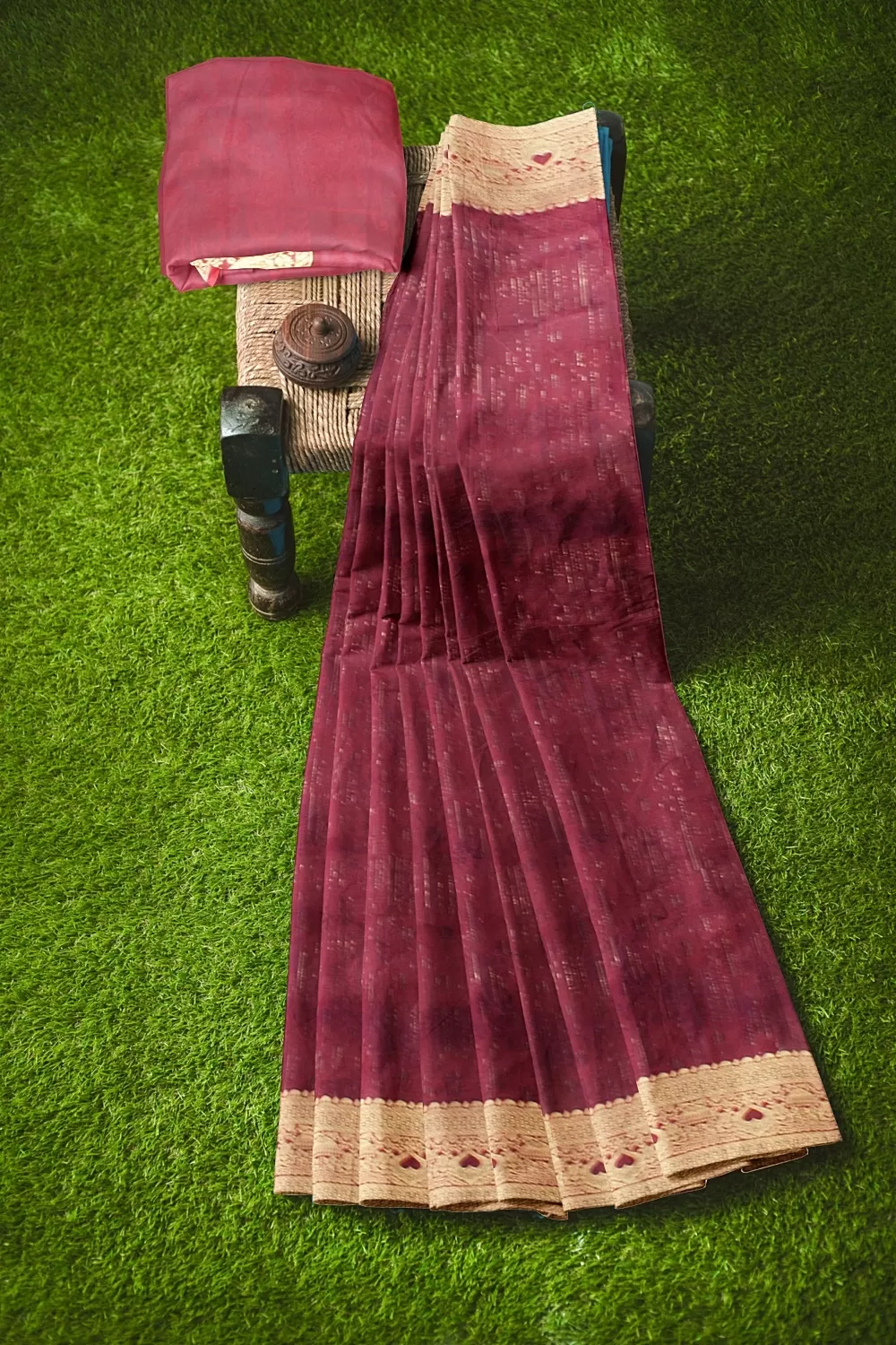 Maroon Colour Soft Silk Saree