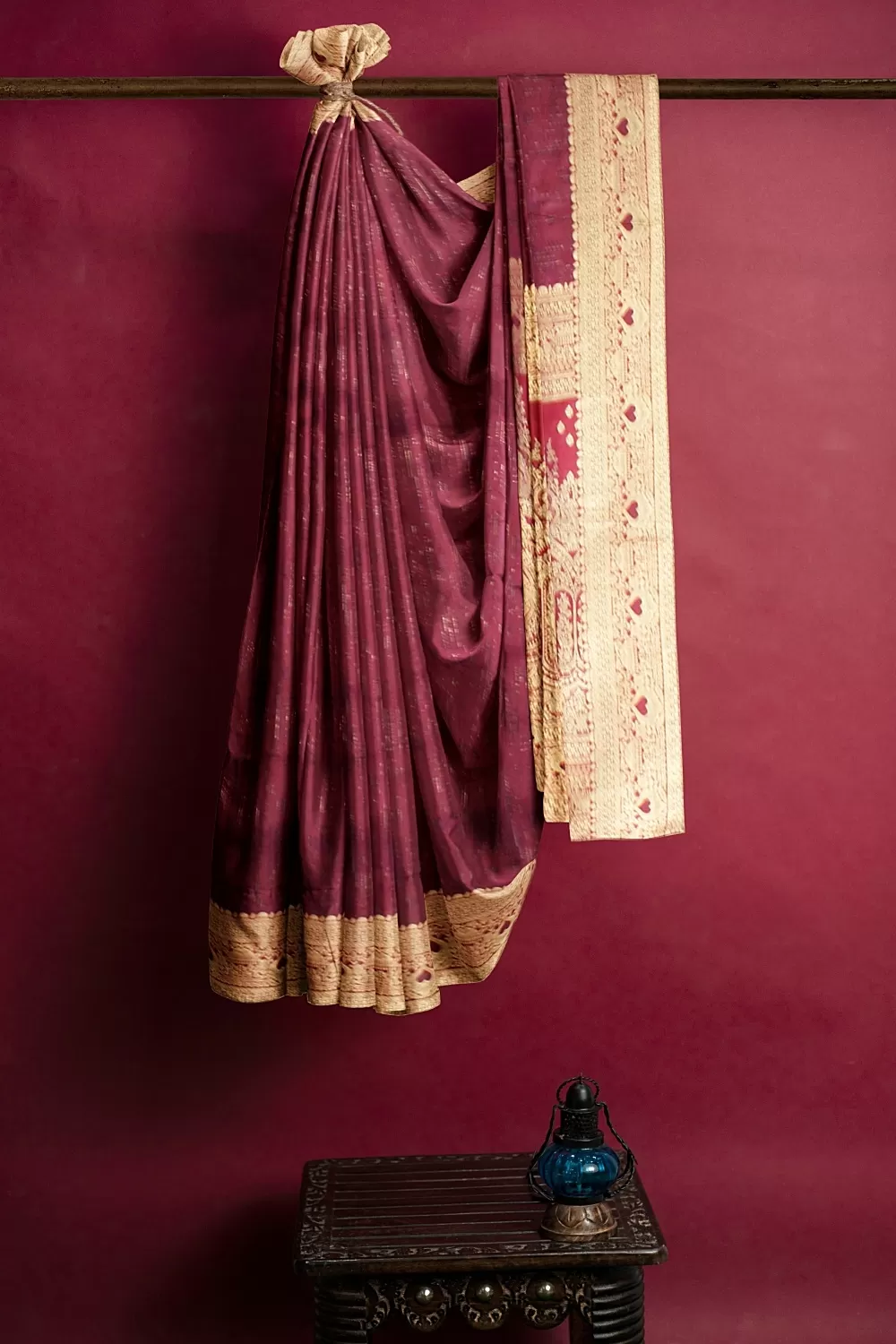 Maroon Colour Soft Silk Saree