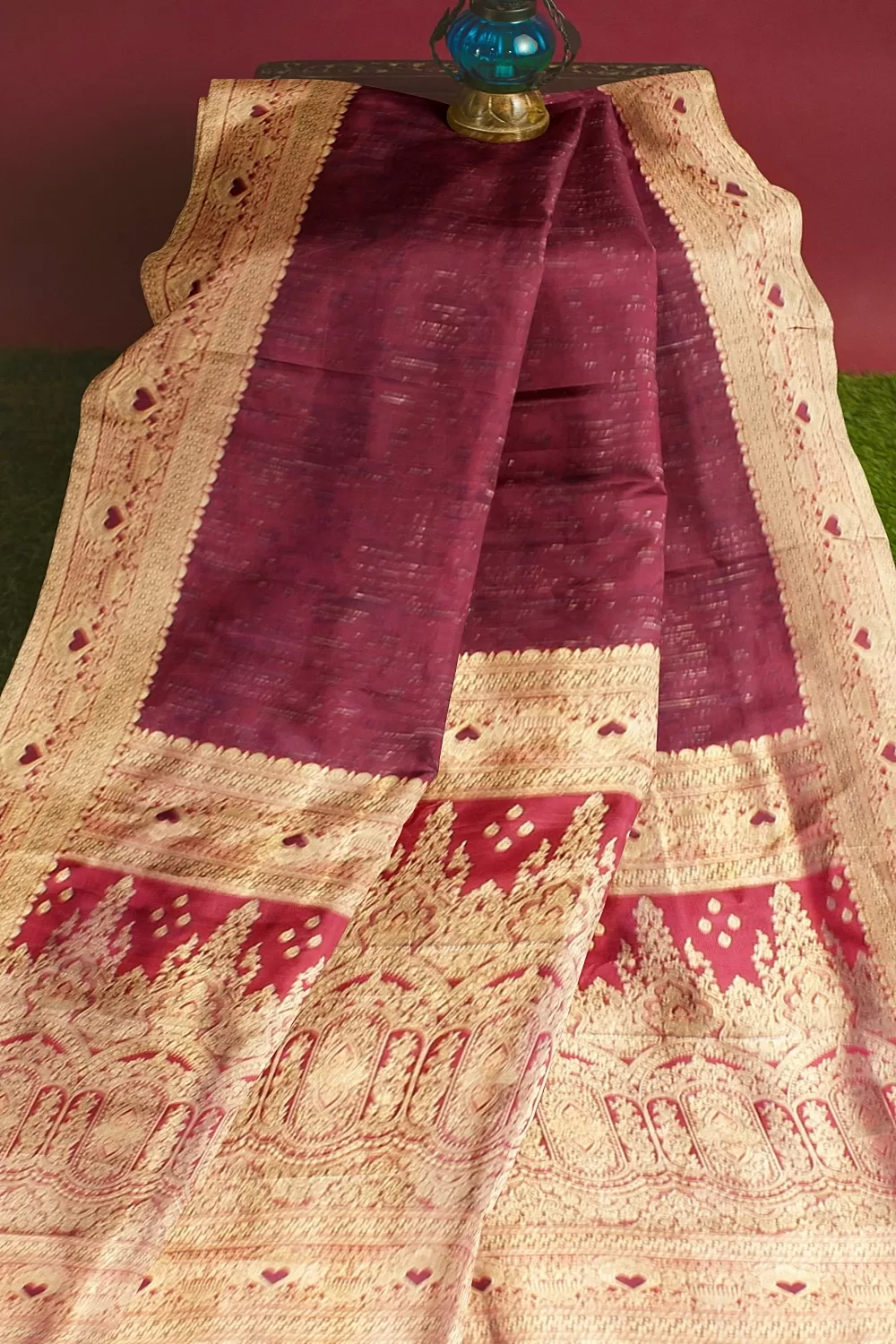 Maroon Colour Soft Silk Saree