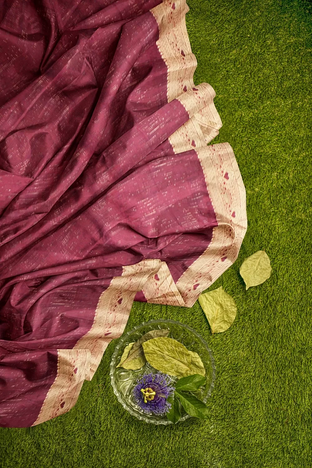 Maroon Colour Soft Silk Saree