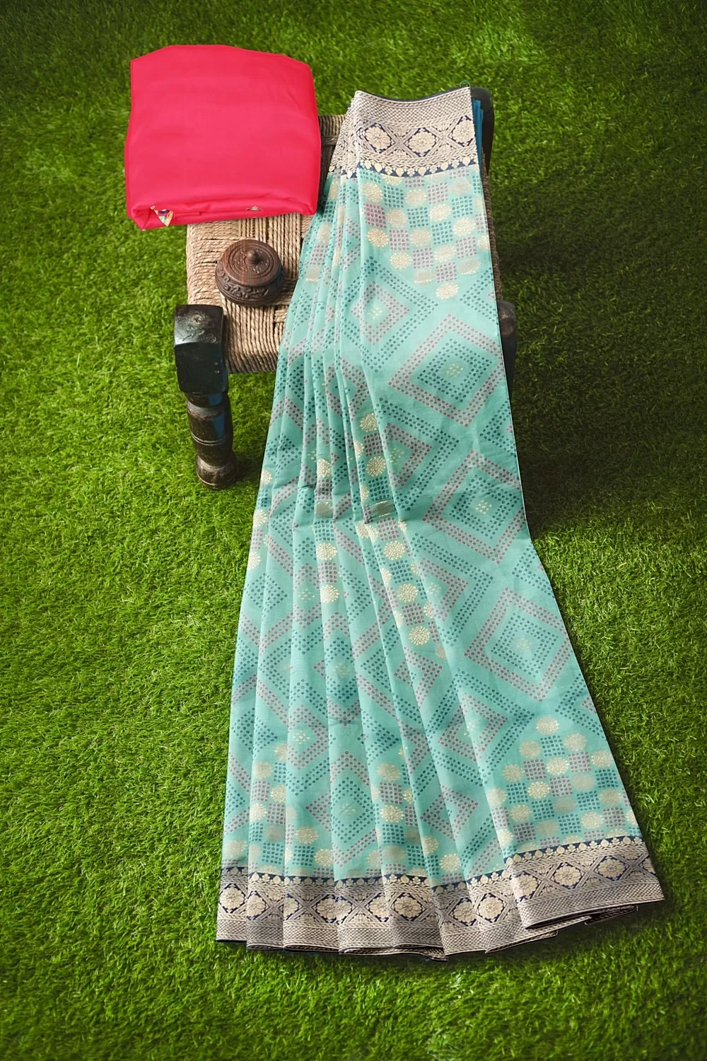 See Green  Colour Soft Silk Sarees