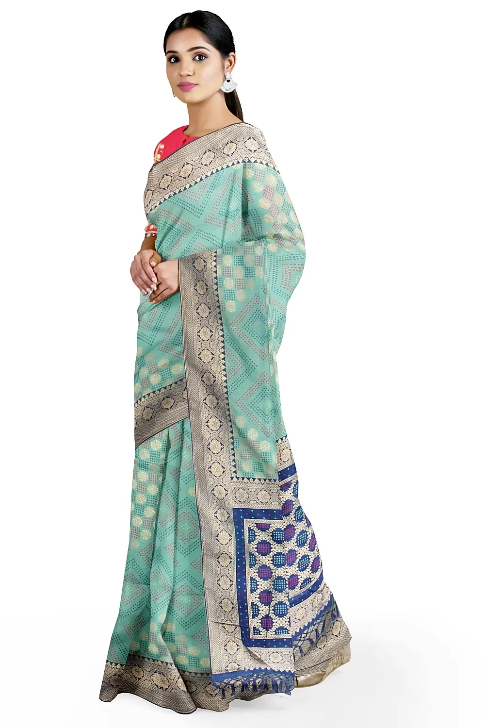 See Green  Colour Soft Silk Sarees