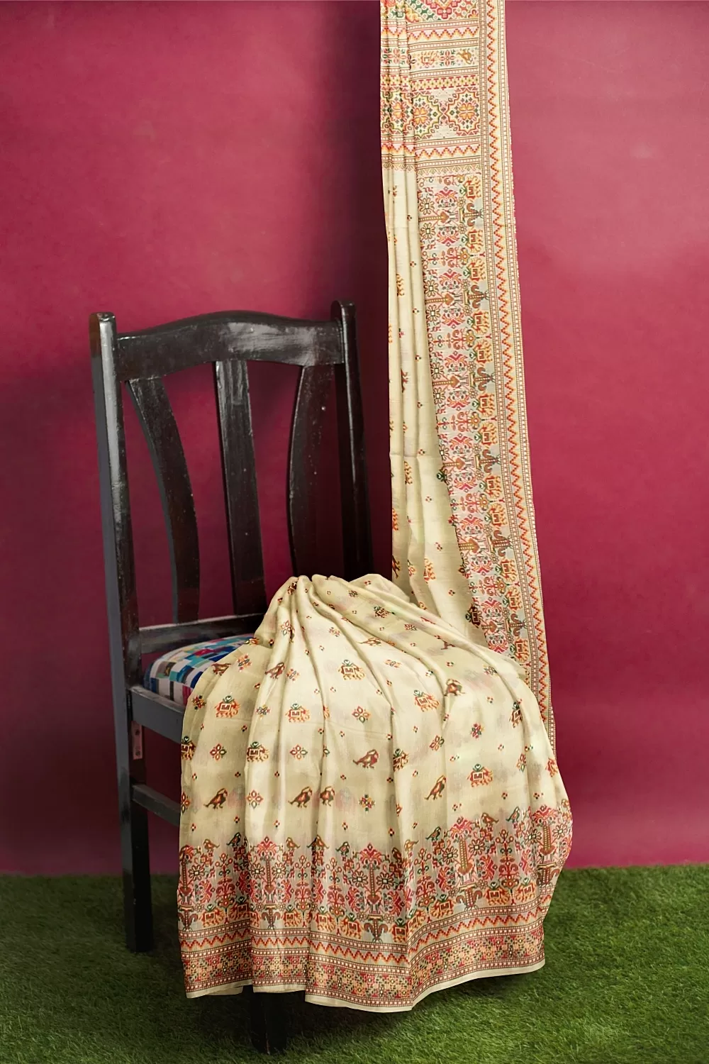 Off White Cotton Saree