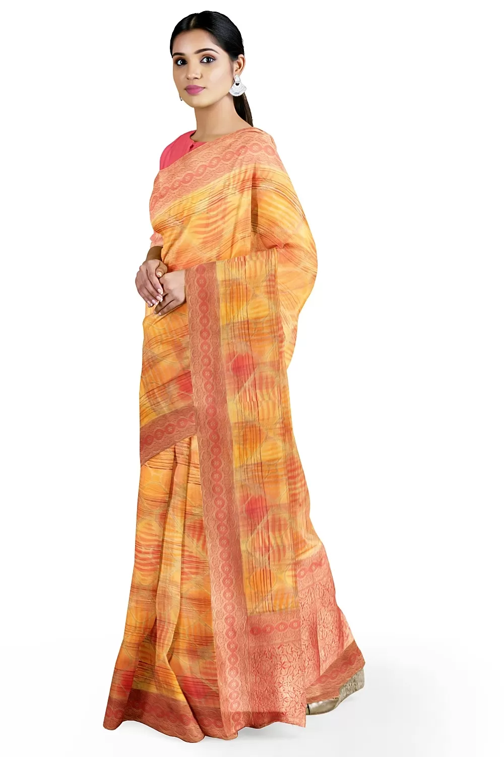 Yellow Colour Soft Silk Saree