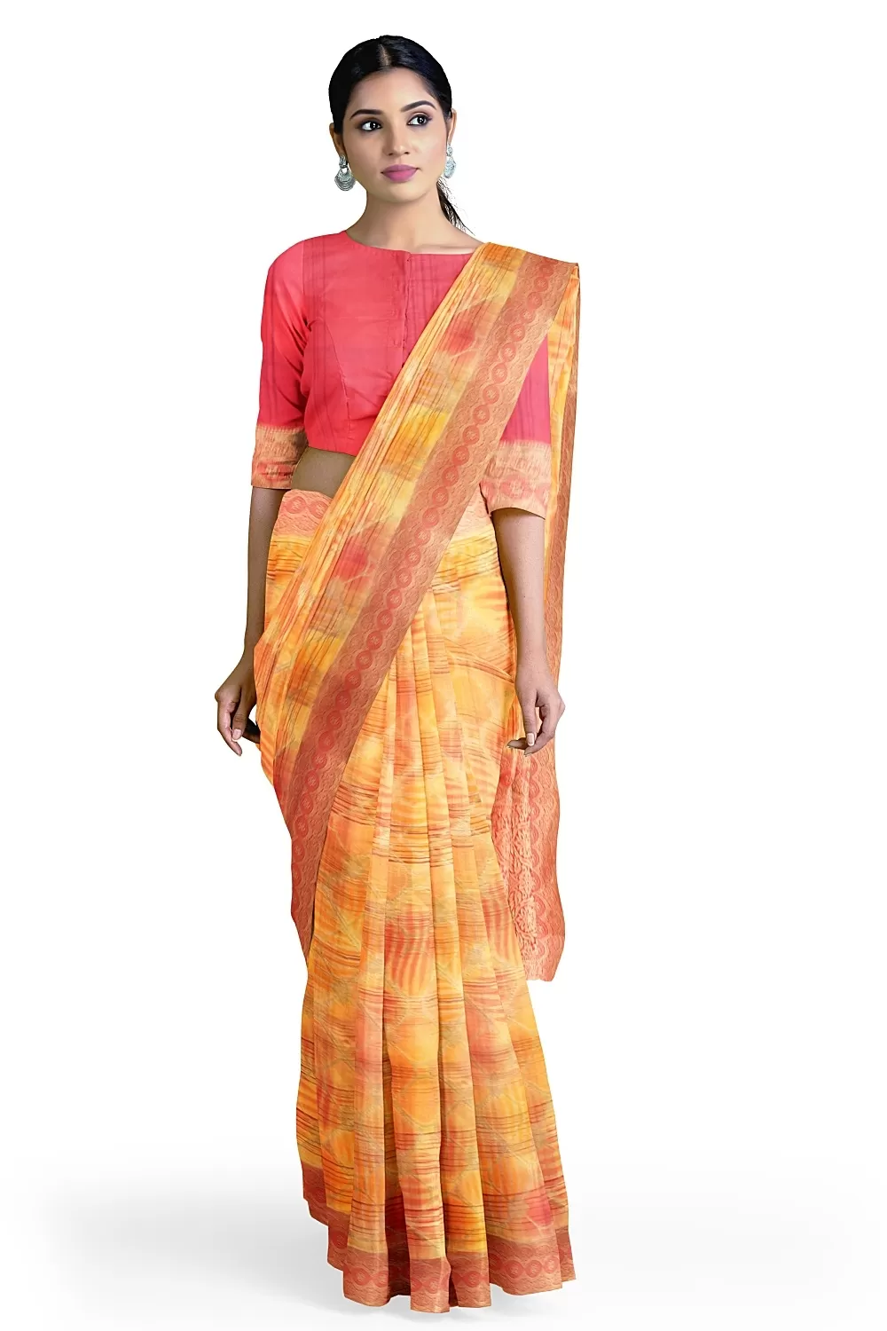 Yellow Colour Soft Silk Saree