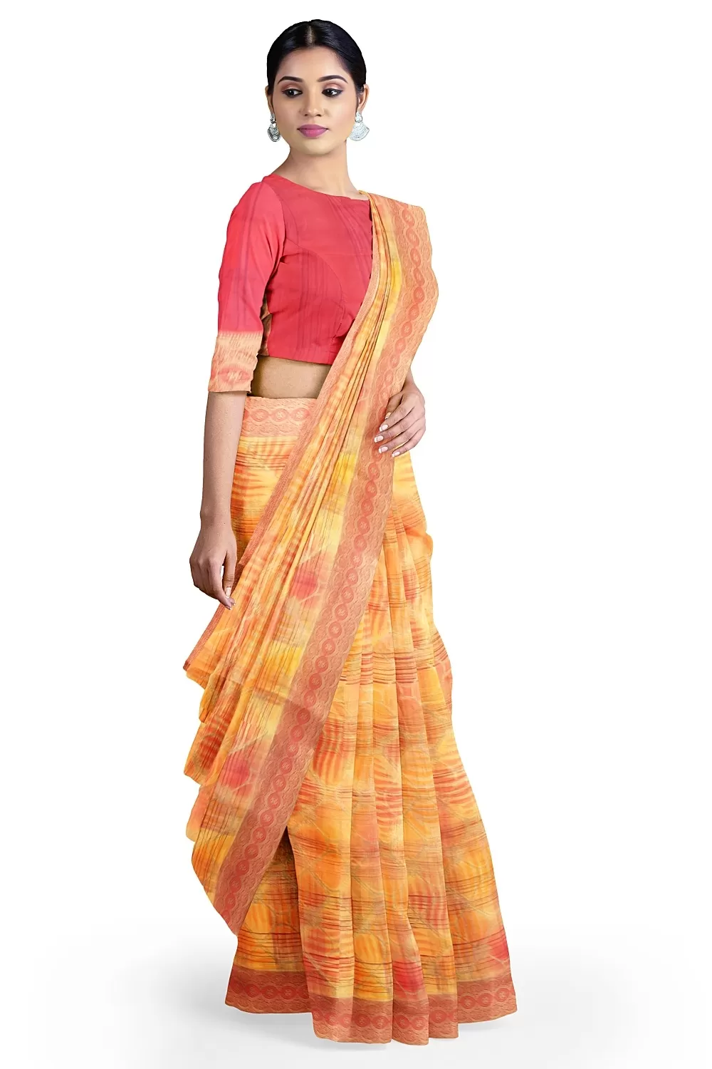 Yellow Colour Soft Silk Saree