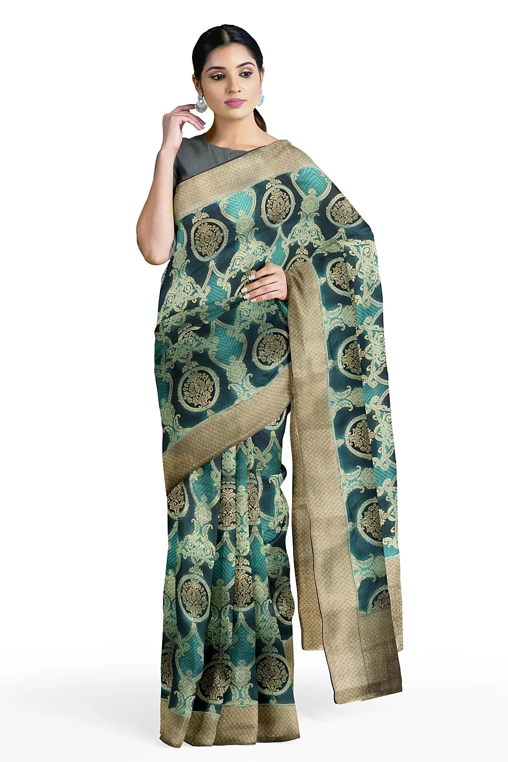 Green Colour Soft Silk Sarees