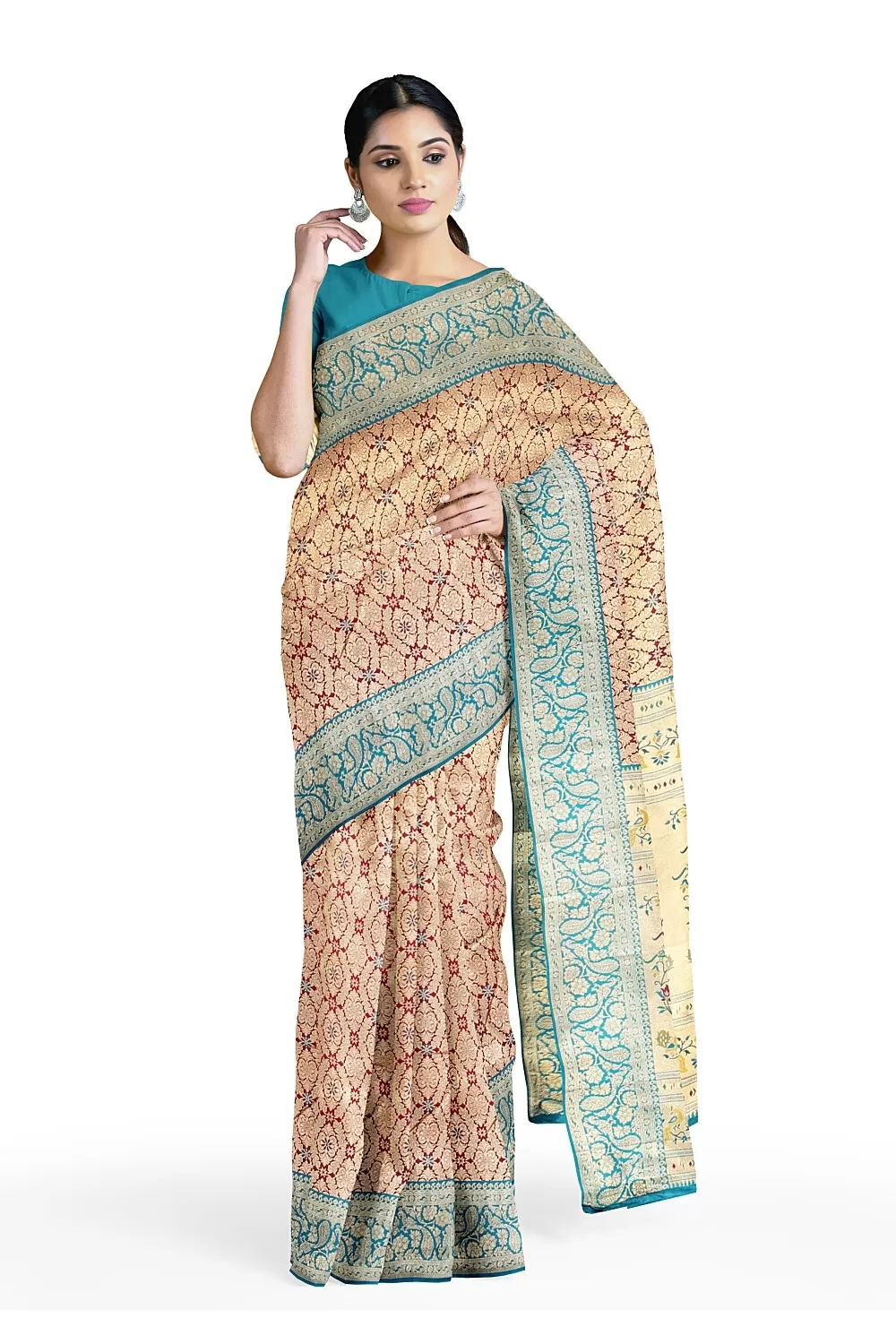 Wine Colour Kanjivaram Silk Saree