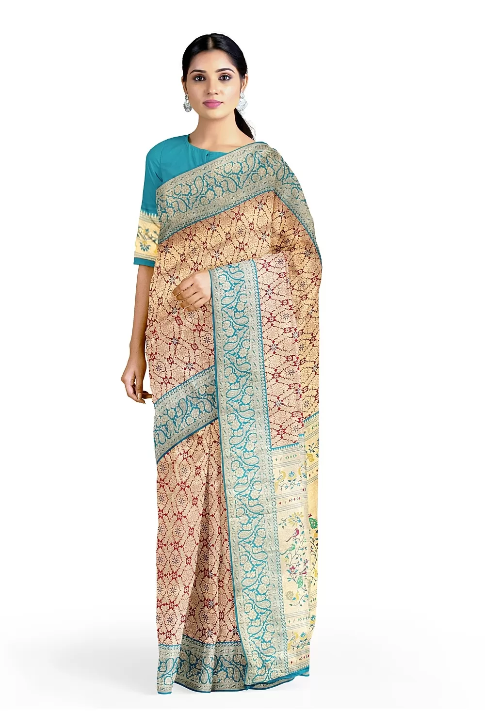 Wine Colour Kanjivaram Silk Saree