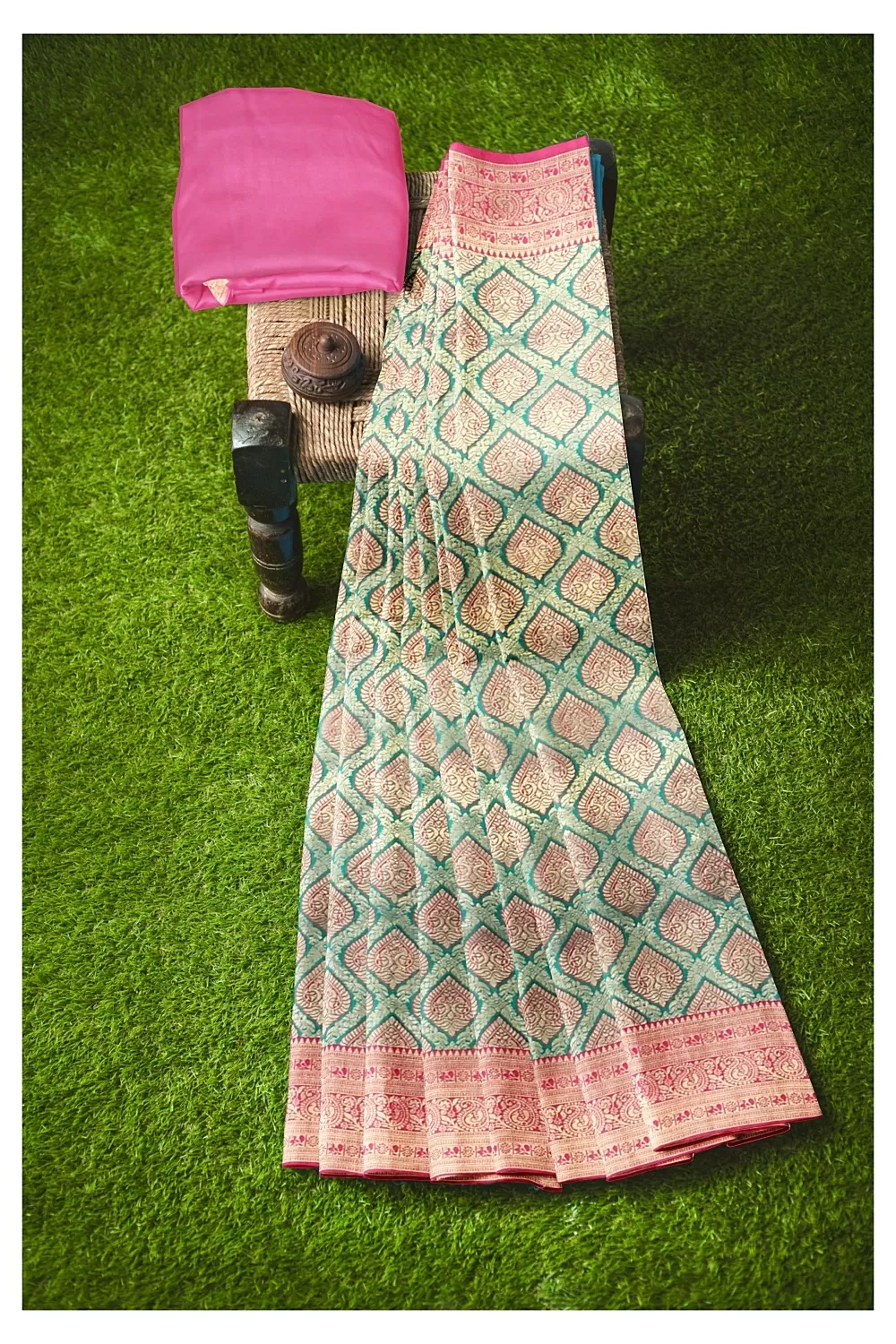 Sea Green Kanjivaram Silk Saree