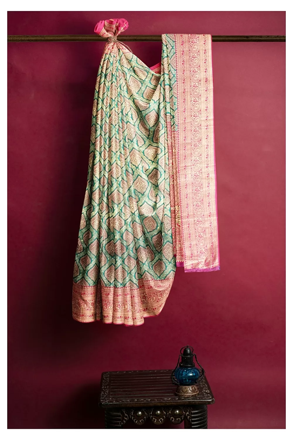 Sea Green Kanjivaram Silk Saree