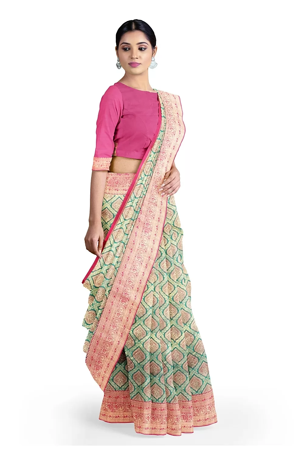 Sea Green Kanjivaram Silk Saree