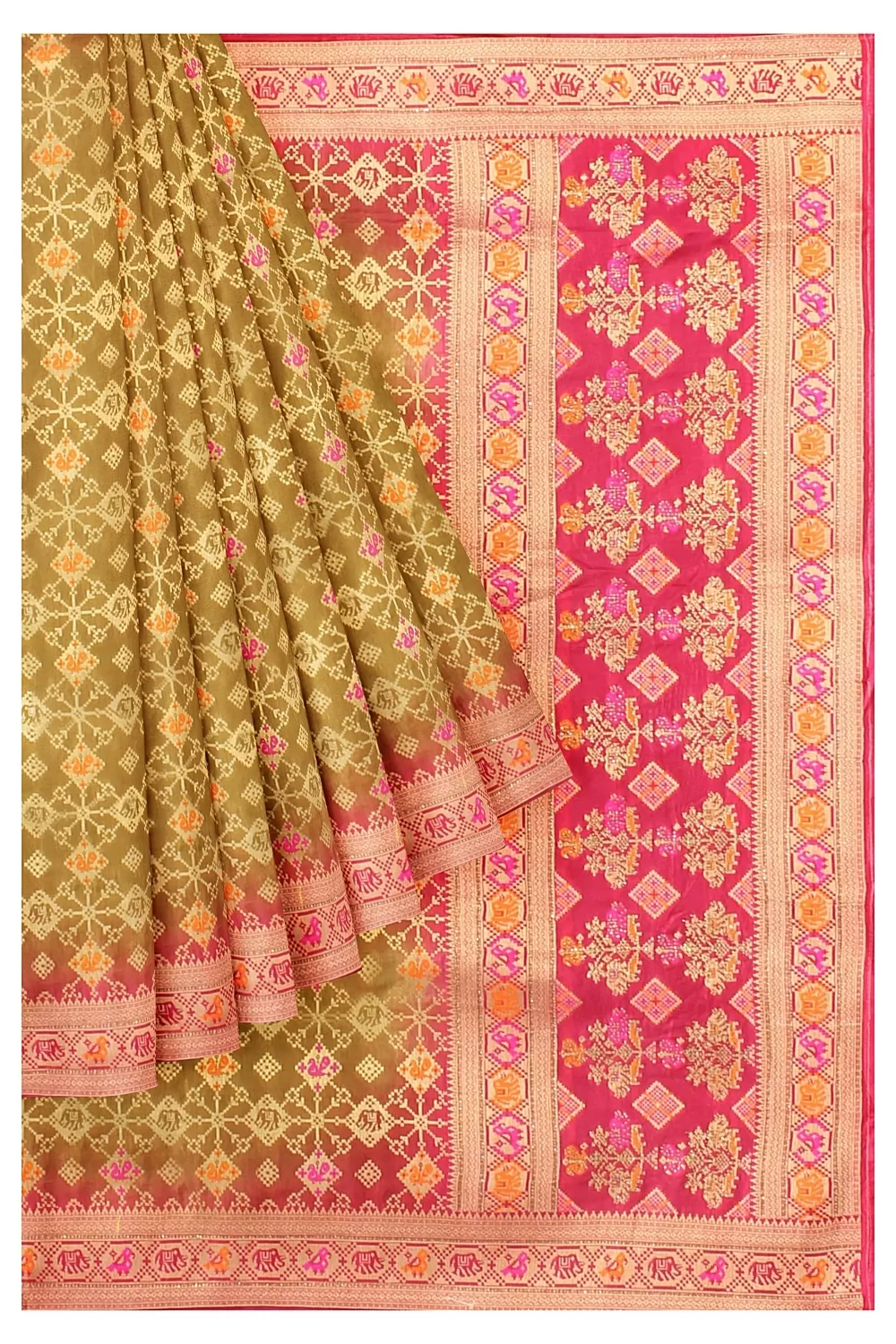 Rust Colour Soft Silk Saree