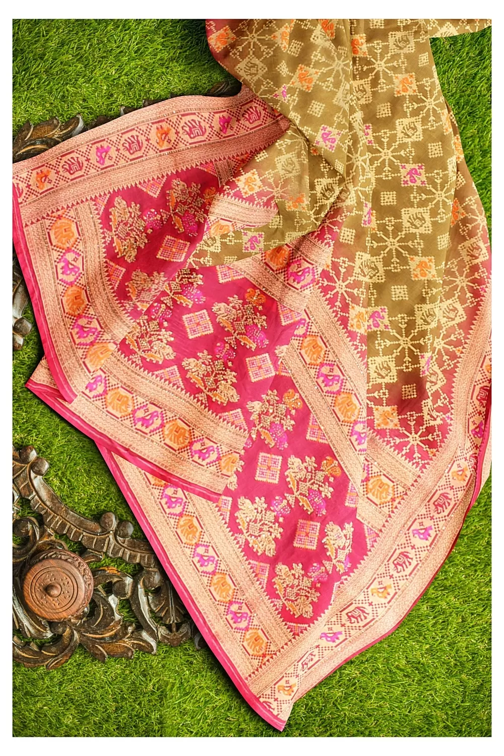 Rust Colour Soft Silk Saree