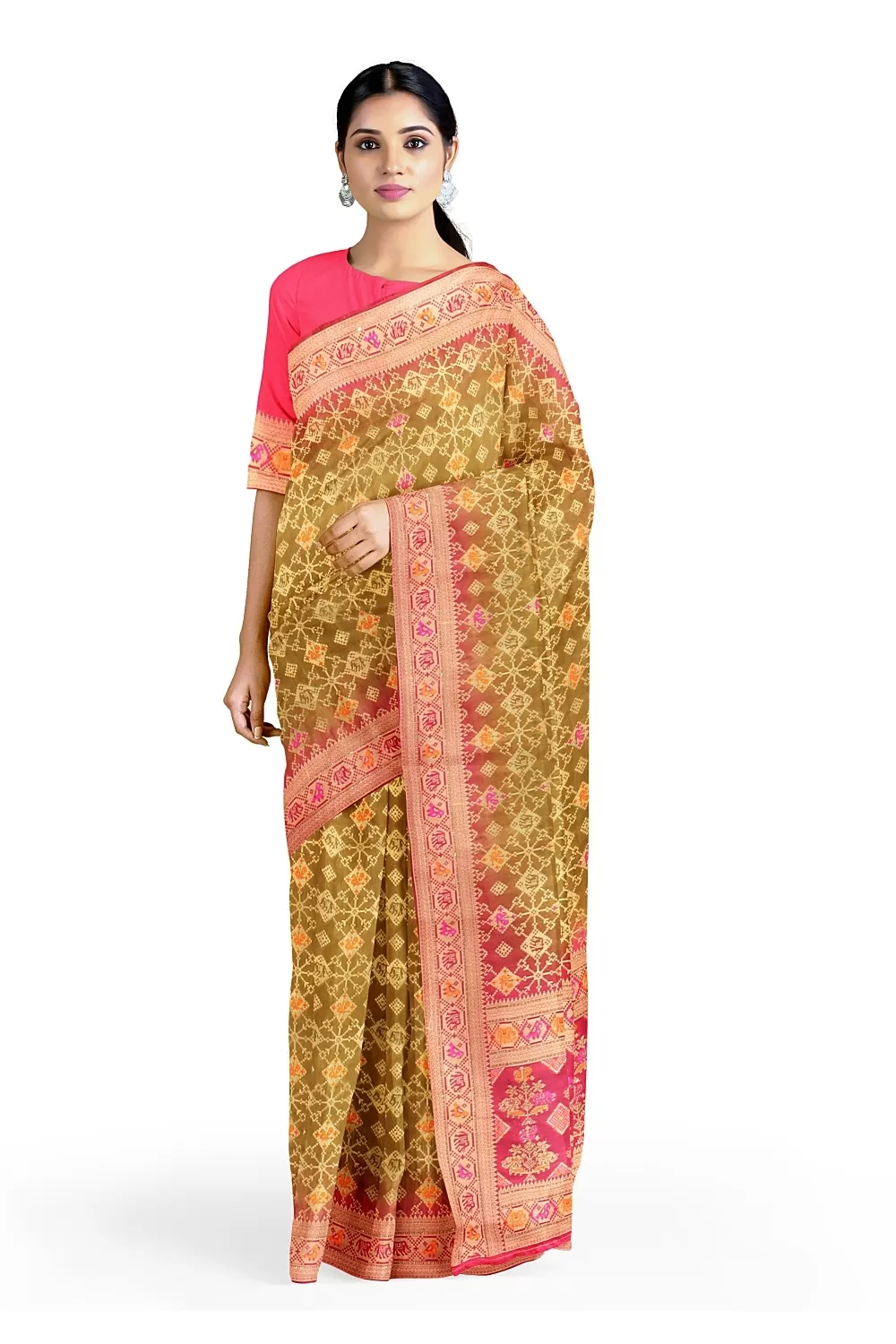 Rust Colour Soft Silk Saree