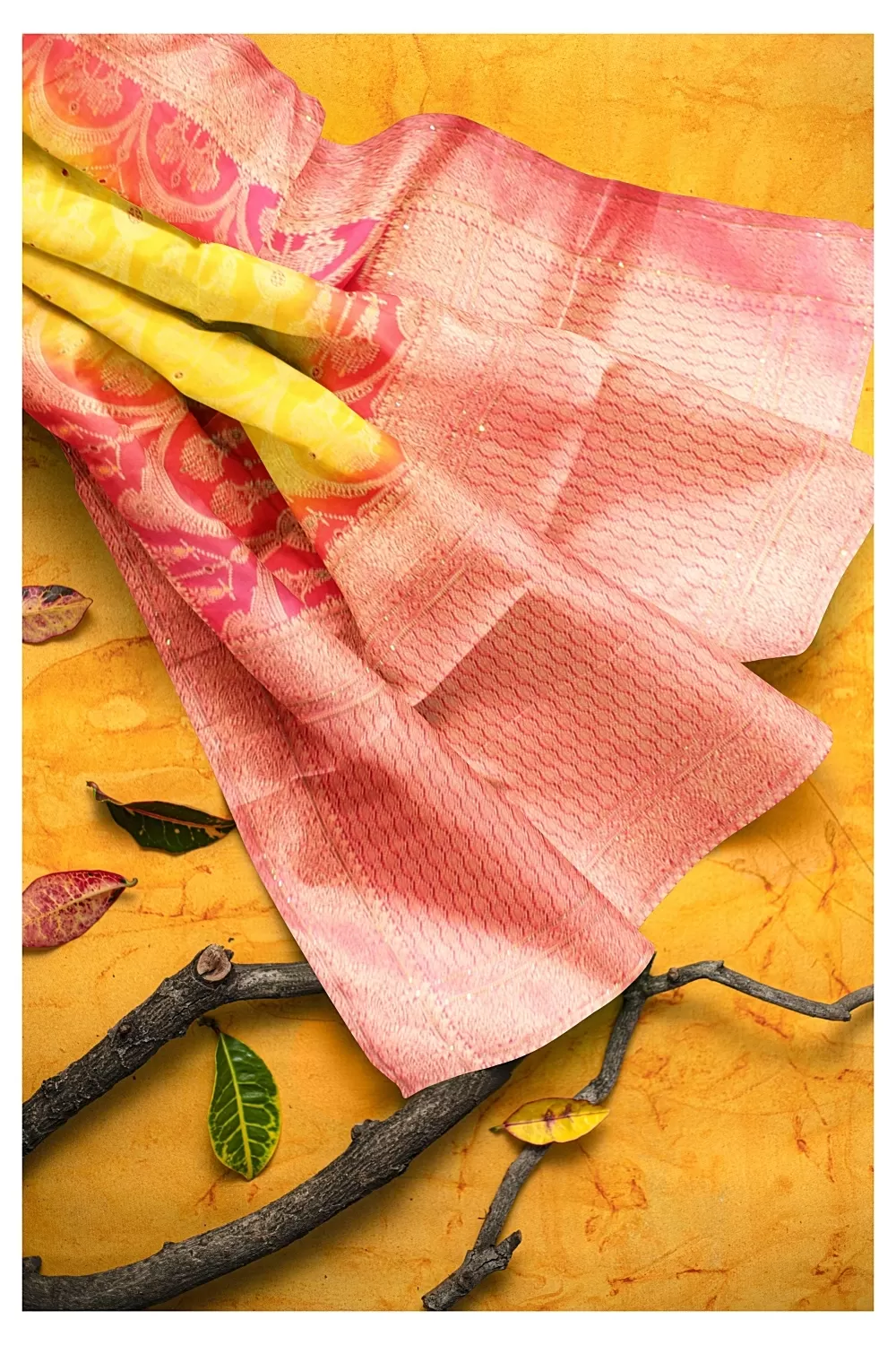 Yellow Colour Soft Silk Saree