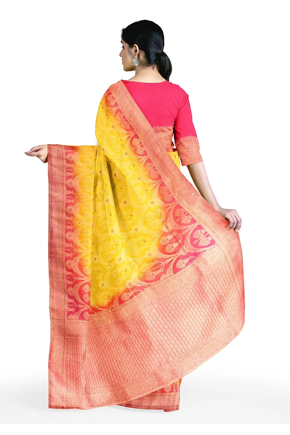 Yellow Colour Soft Silk Saree