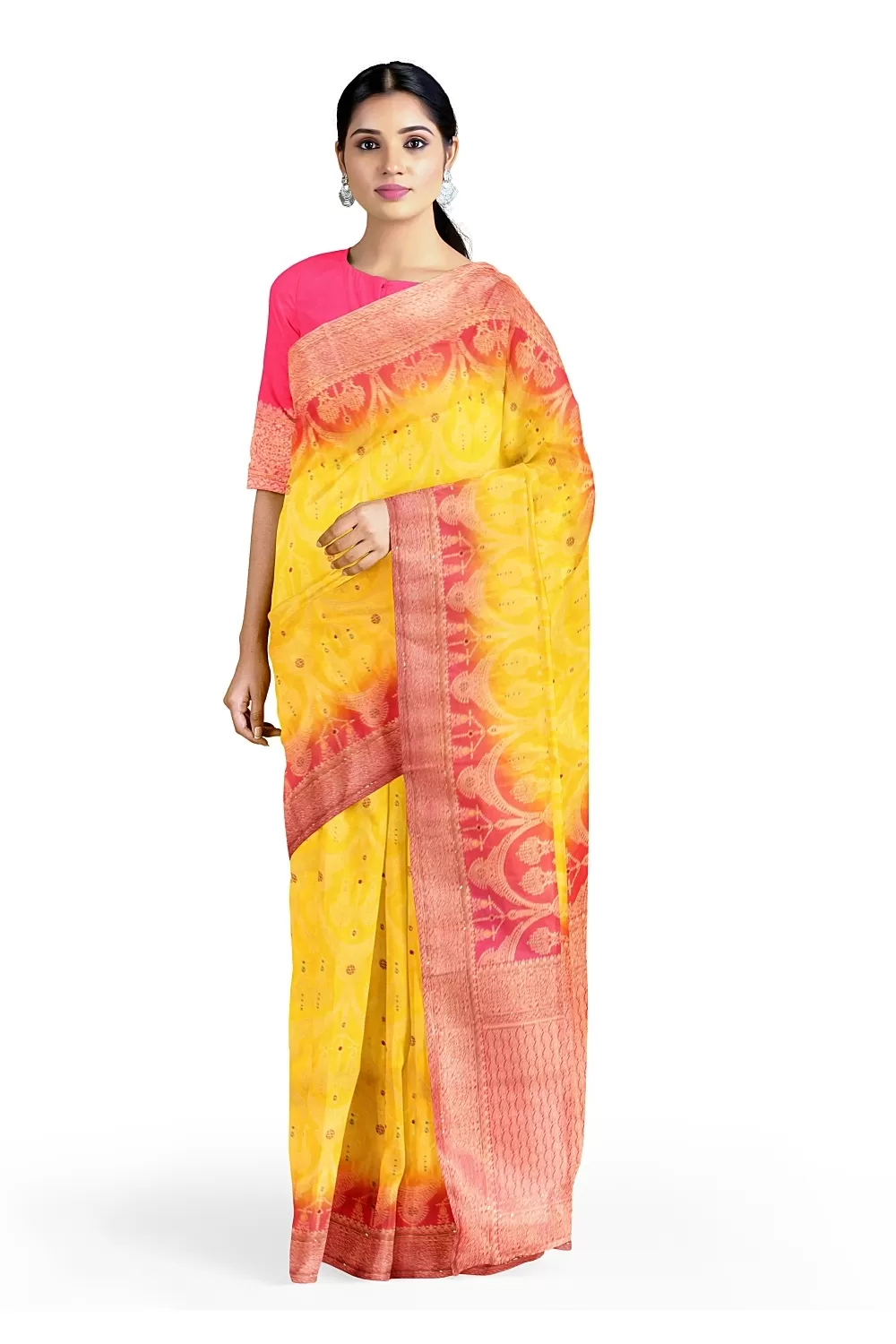 Yellow Colour Soft Silk Saree