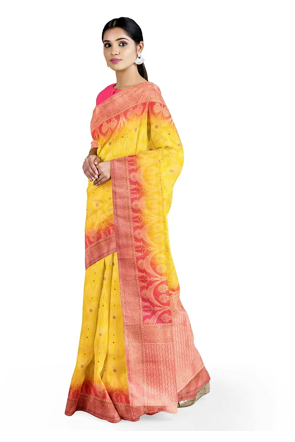 Yellow Colour Soft Silk Saree